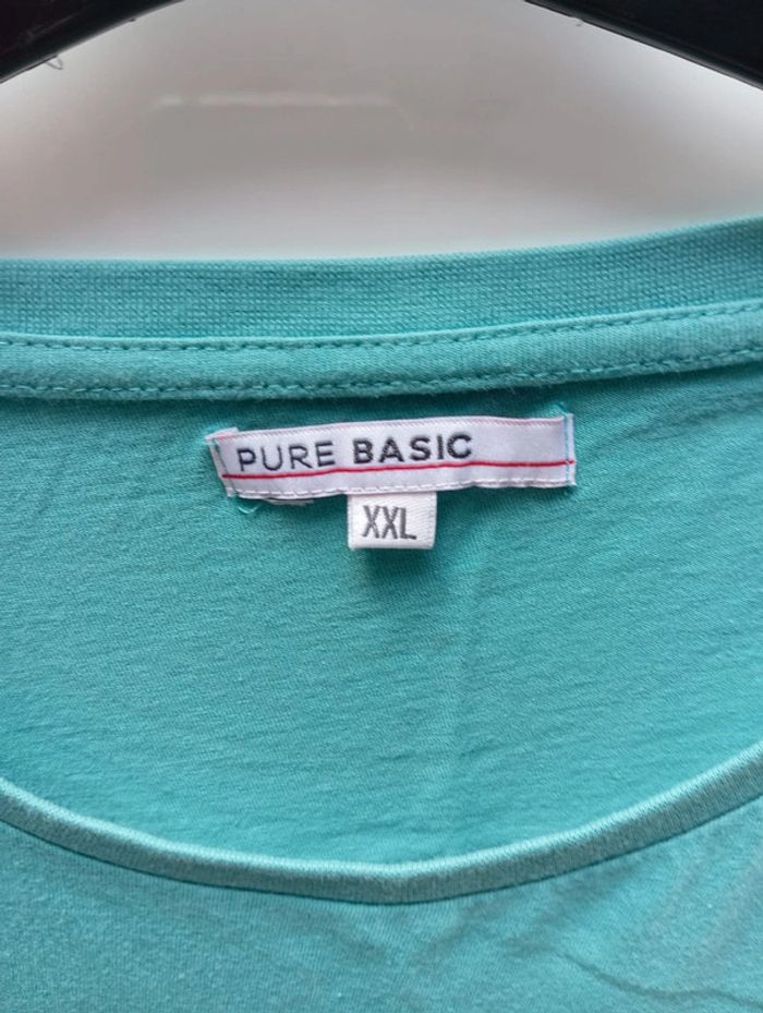 Tee-shirt manche courte Pure Basic XXL bleu/vert - photo numéro 2