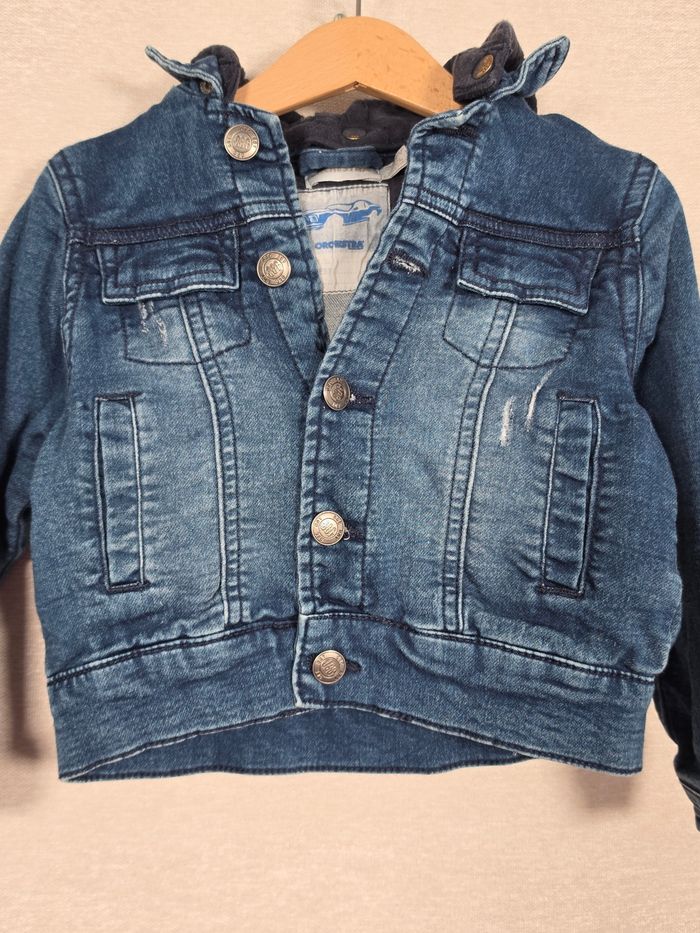 Veste en jean avec capuche orchestra 3 ans 98 cm - photo numéro 3