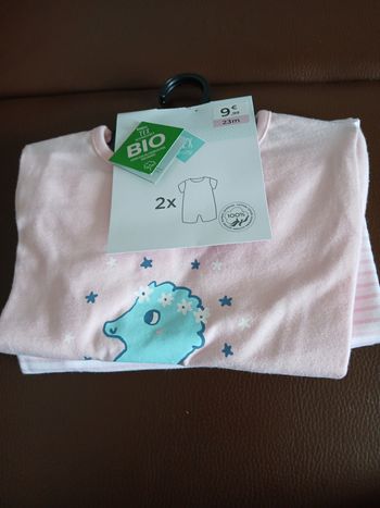 lot 2 barboteuses combishort fille tex baby 86 cm 23 mois 
