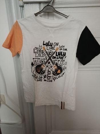 Tee-shirt Gémo blanc et multicolore