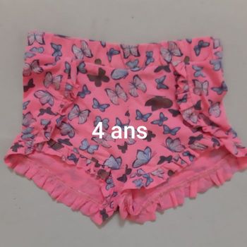 Short rose papillons fille - 4 ans