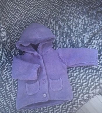 Veste manteau violet