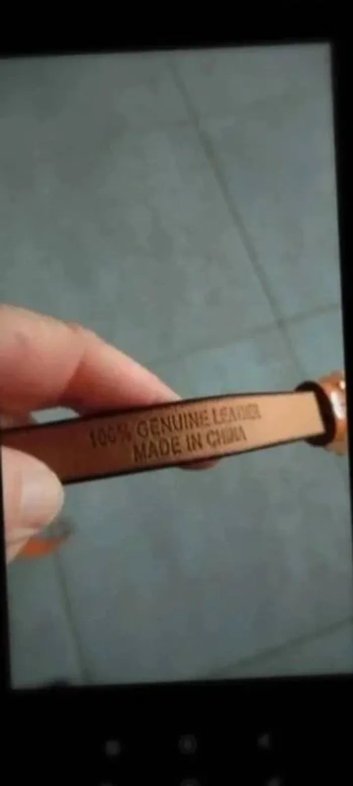 ceinture fine marron sans trou boucle ronde - photo numéro 3