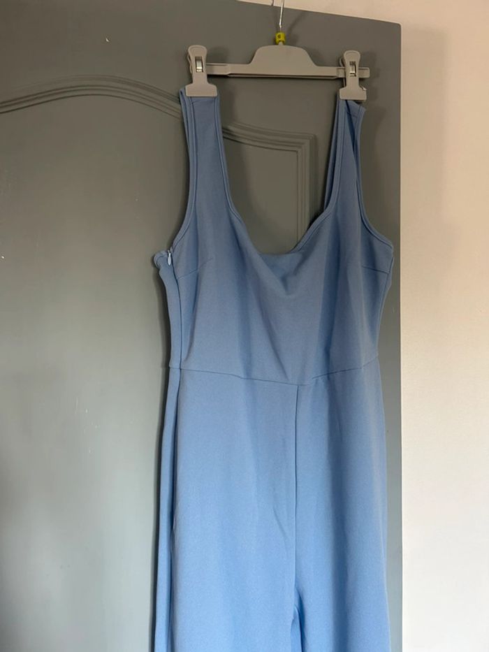 Magnifique combinaison manches longues et fentes aux chevilles turquoise • shein • taille S/36 - photo numéro 4