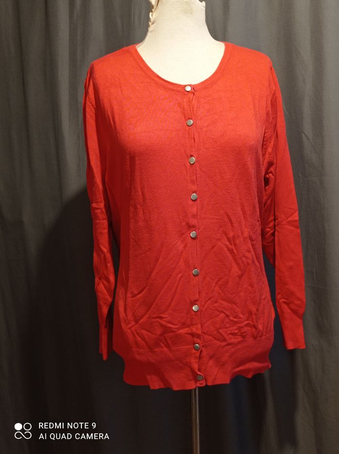 cardigan orange taille 40 réf 100 P12
