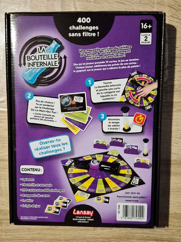 Jeu La Bouteille Infernale (400 Challenges sans filtre) - Lansay neuf - photo numéro 2