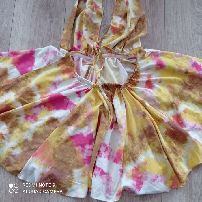 Robe jaune et rose dos nu t38 - photo numéro 7