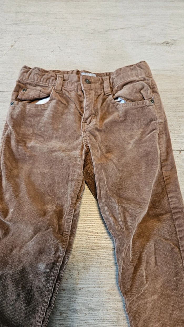 Pantalon en velour cotelé kamel, ajustable à la taille, 3 Suisses Collection, 10 ans, jamais mis - photo numéro 6