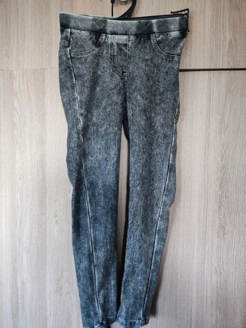 Tregging gris effet jean used 6 - 7 ans