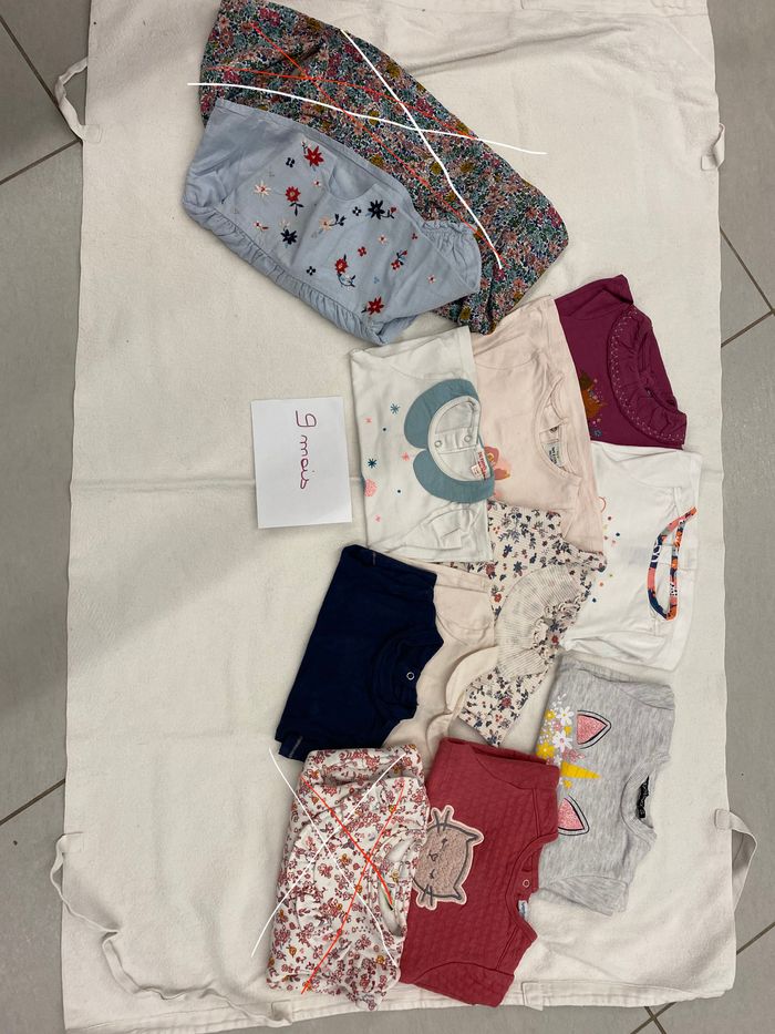 Lot de t-shirts et pulls