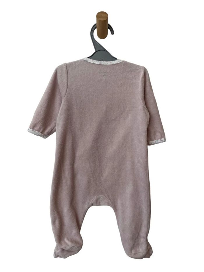 Pyjama velours beige-rosé - Domiva 6 mois - photo numéro 3