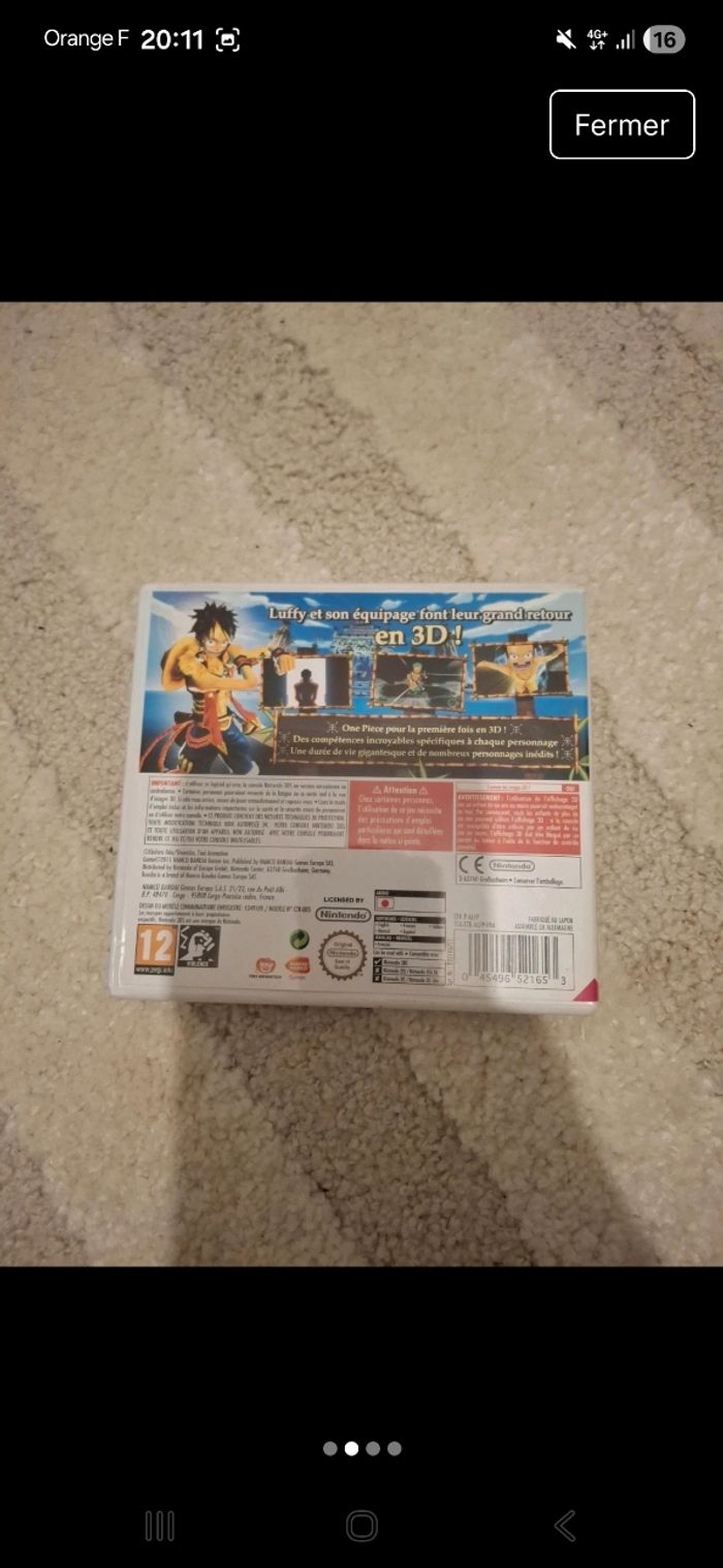 Jeu 3ds one piece unlimited Cruise sp - photo numéro 2