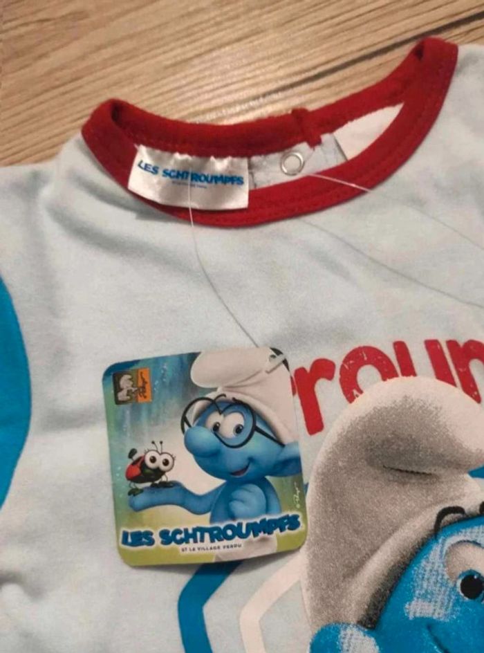 Pyjama neuf  6  mois  Schtroumpfs - photo numéro 4