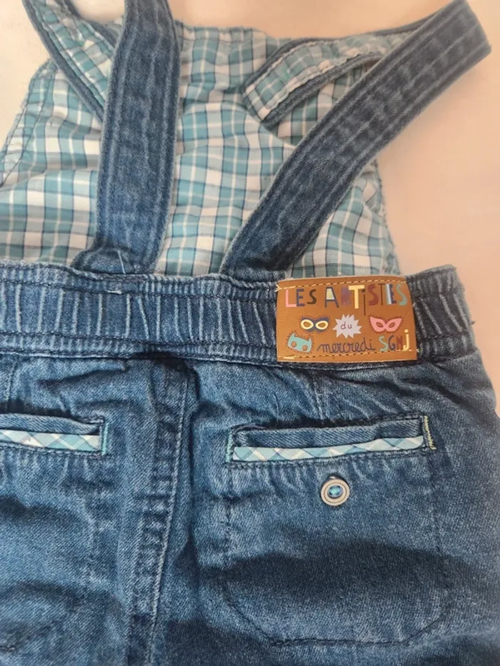 Adorable lot bébé garçon 6 mois salopette pantalon et haut bleus Sergent Major automne hiver - photo numéro 6