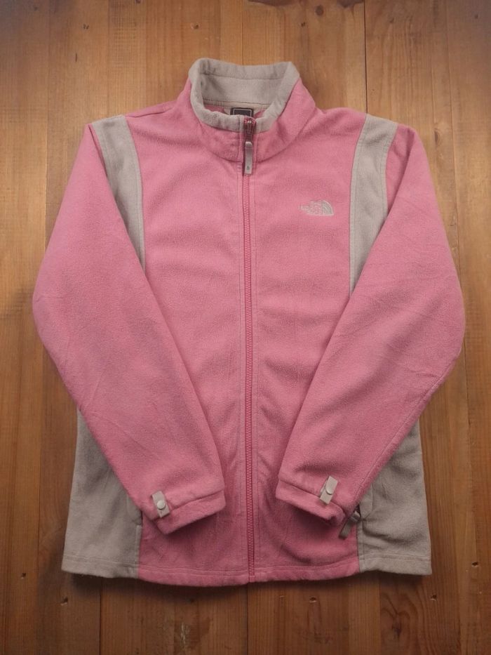 veste polaire the north face bicolore femme - taille L - brodé (693)