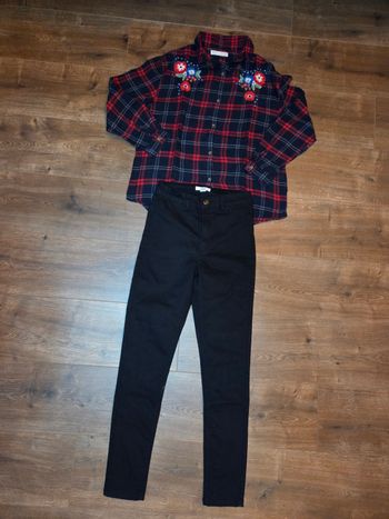 Pantalon noir et chemise zara 12 ans