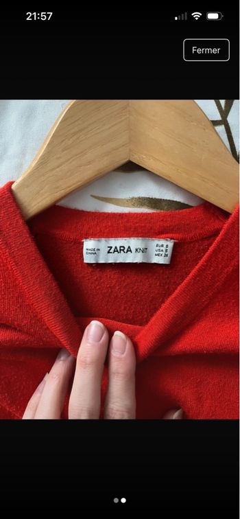 Pull rouge Zara
