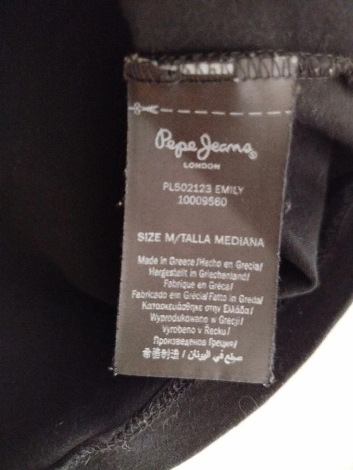 Tee shirt femme noir Pepe Jeans taille 38 - photo numéro 4
