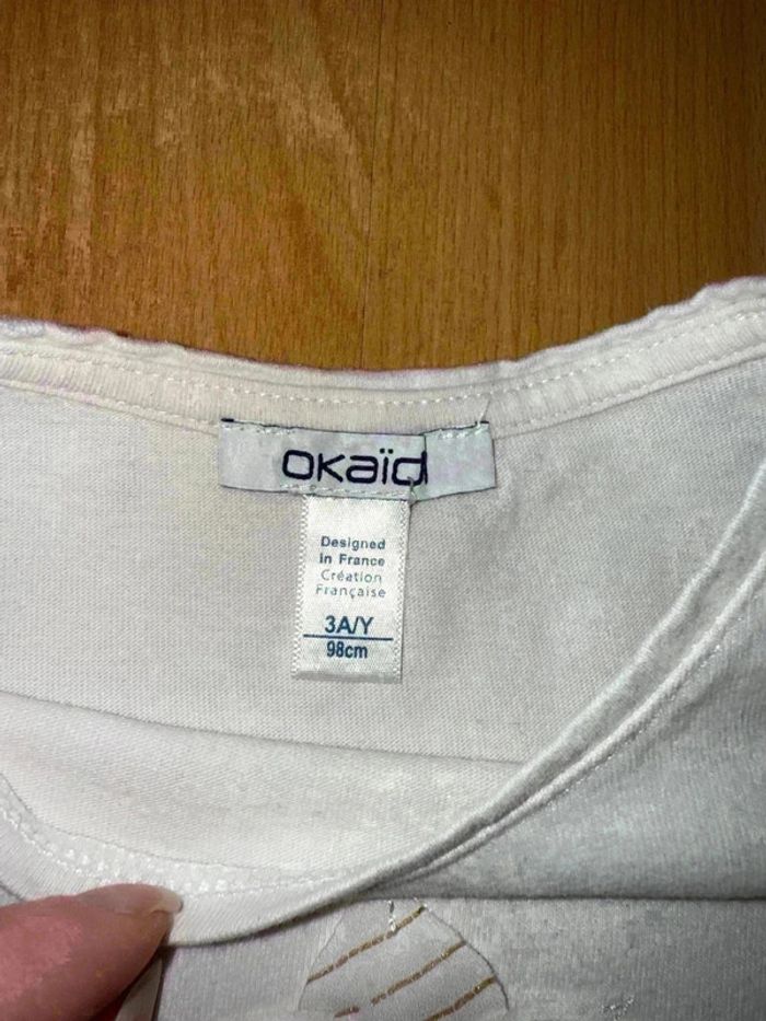 T-shirt à manches longues Okaïdi, taille 3 ans - photo numéro 2