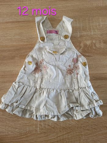 Robe salopette beige 9-12mois