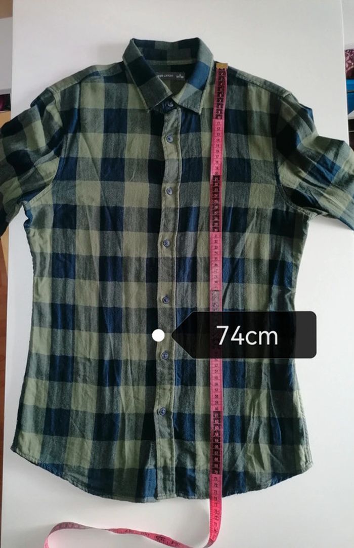 Chemise en S en coton kaki et marine C&A - photo numéro 7