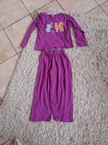 Pyjama coton 8ans violet