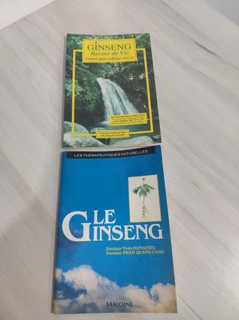 Lot deux livres Ginseng thérapeutiques naturelles guérir allonger votre vie