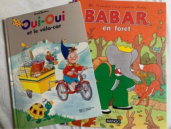 Livres enfants Babar et Oui Oui