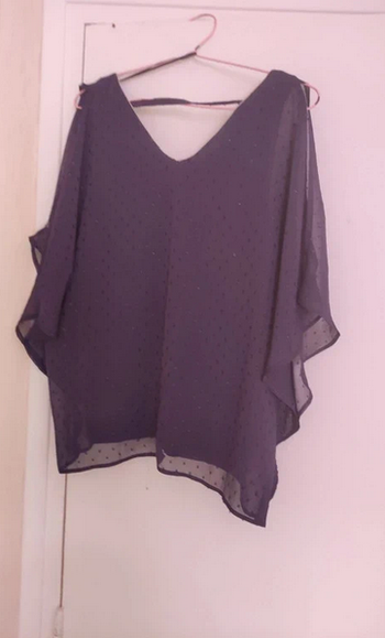 Top habillé marine tee shirt à manches chauve-souris XS grain de malice