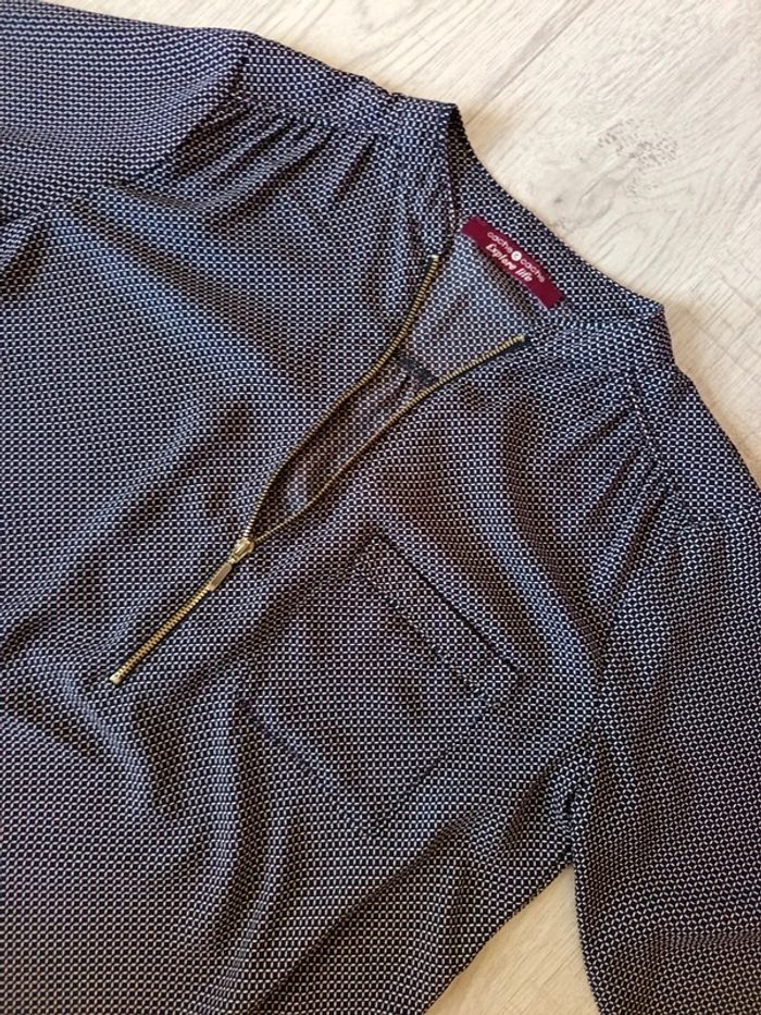 Chemisier tunique blouse 38 M cache cache femme - photo numéro 6
