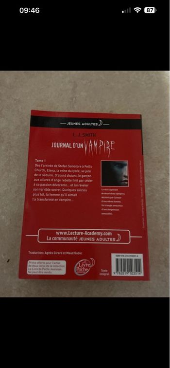 Tome 1 Journal d’un vampire