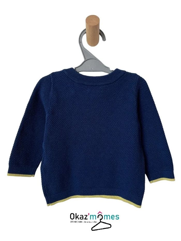 Pull 100% coton bleu et jaune, motif lion - Sergent Major 9 mois - photo numéro 4