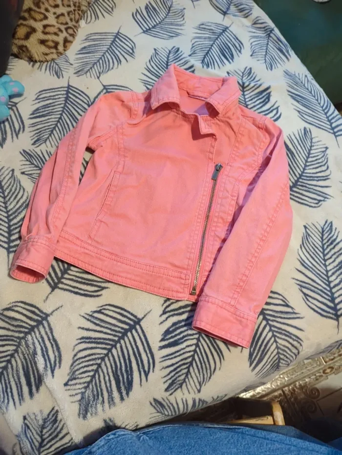 Veste en jean rose