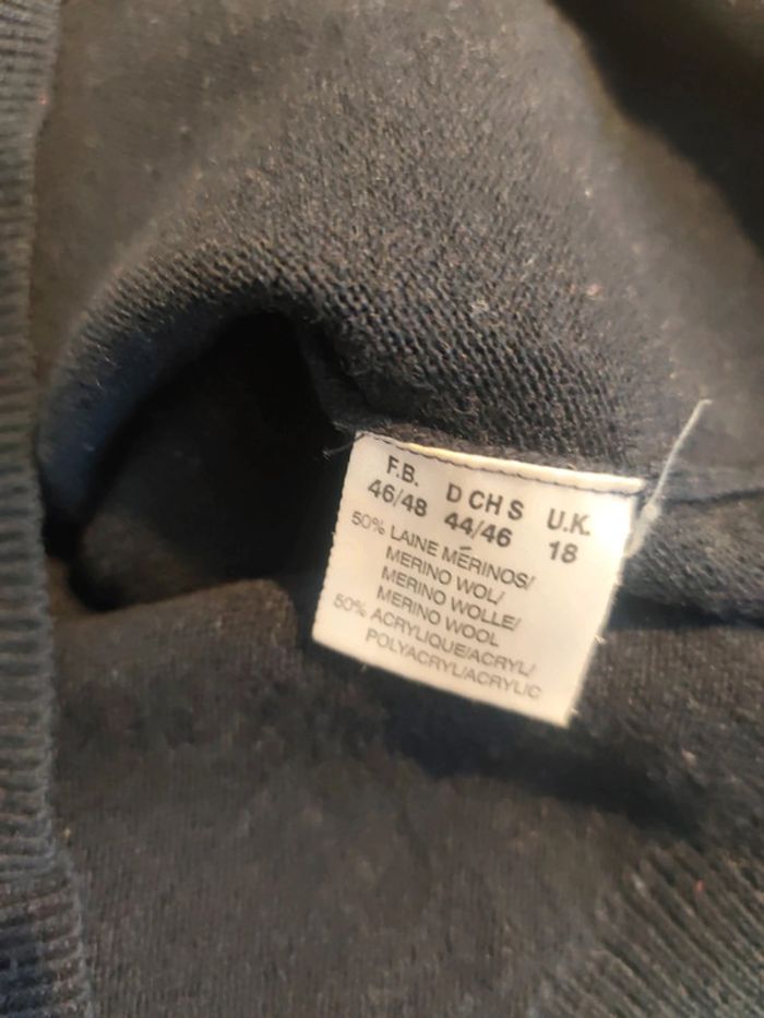 Pull Daxon bleu marine 50% mérinos - photo numéro 5