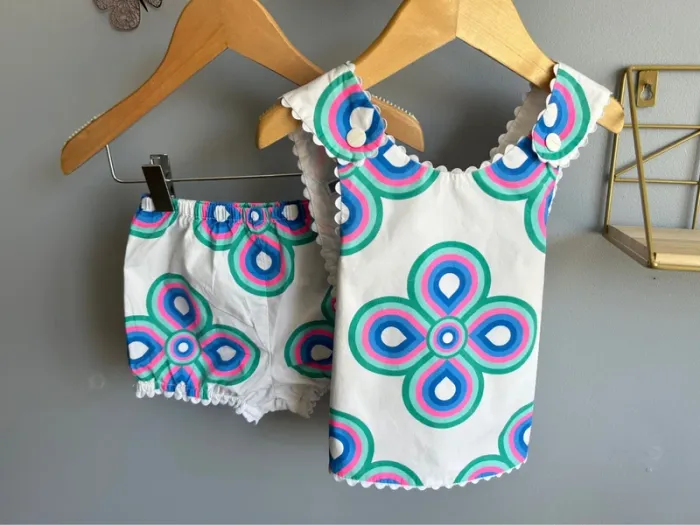 Ensemble top + short Jacadi fille 24 mois Tbe