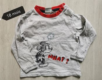 t-shirt manches longues garçon Disney 18 mois