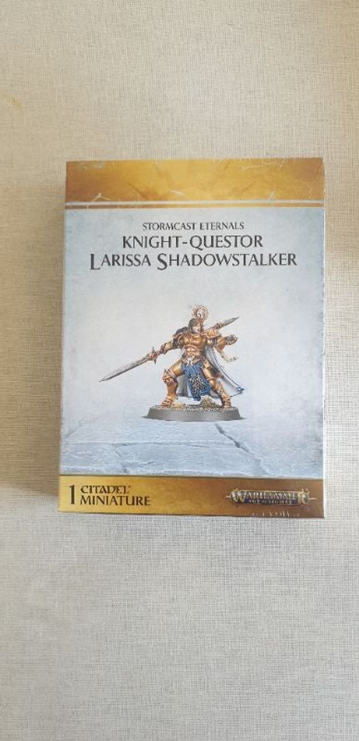 Warhammer figurine + sac collector Stormcast Eternals Knight Questor Larissa Shadowstalker payé 99€