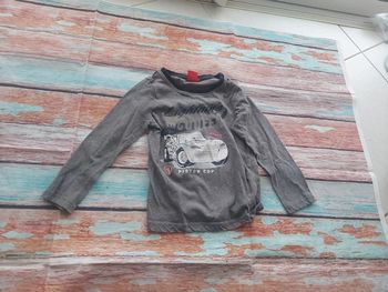 T shirt manches longues 5 ans gris foncé cars