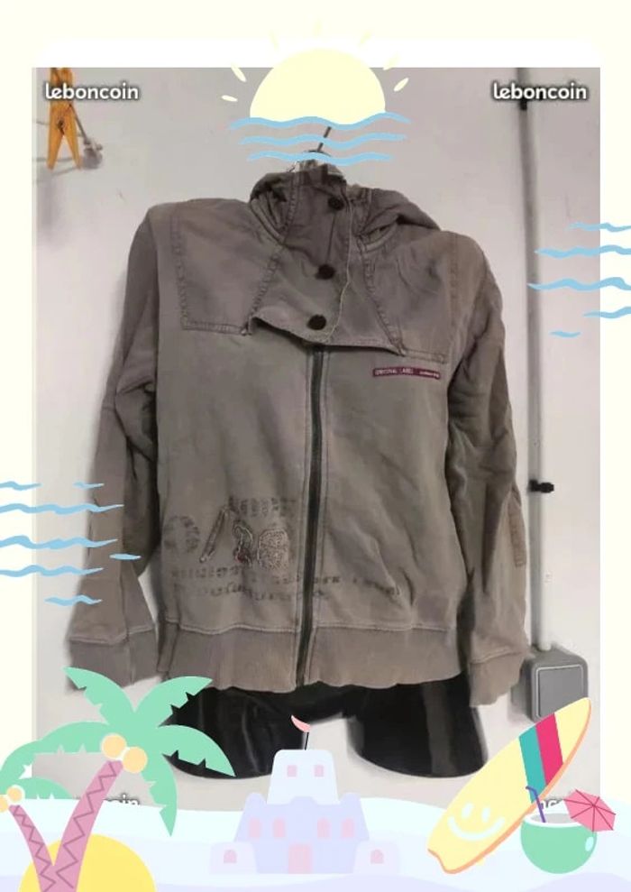 Blouson à capuche jean Bourget taille 10 ans