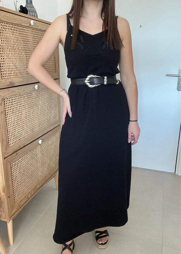 Robe longue d’été noire Camaïeu