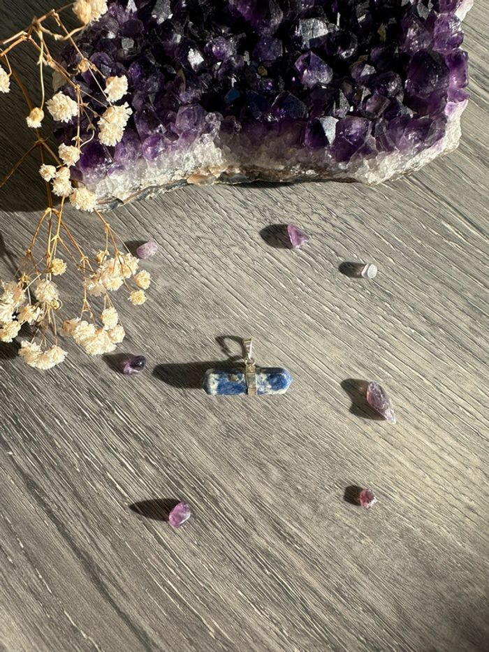 Pendentif en azurite - Pierre naturelle - photo numéro 2
