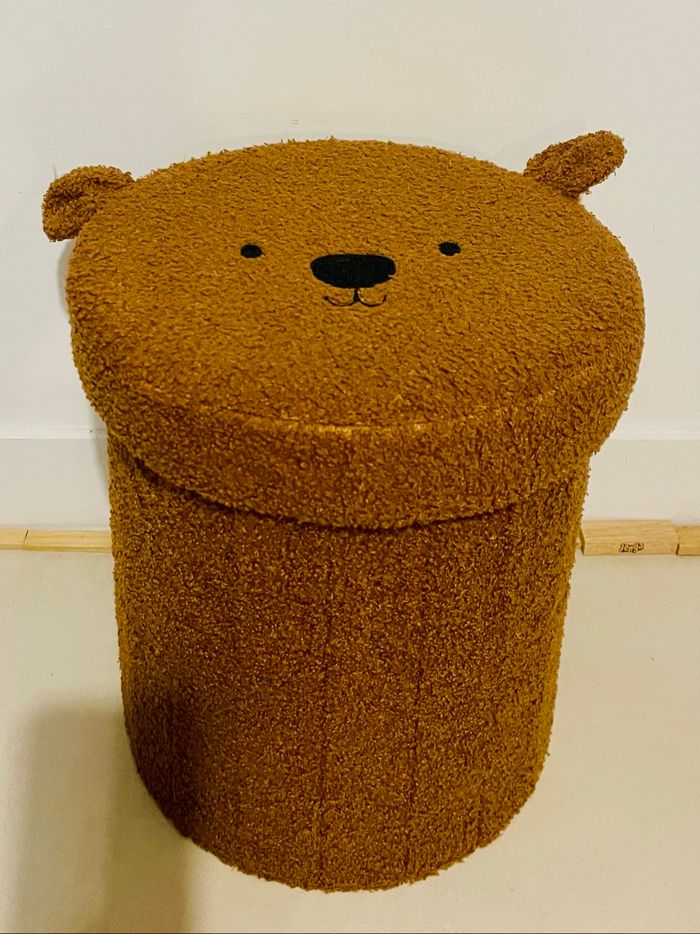 Tabouret/pouf de rangement - photo numéro 2