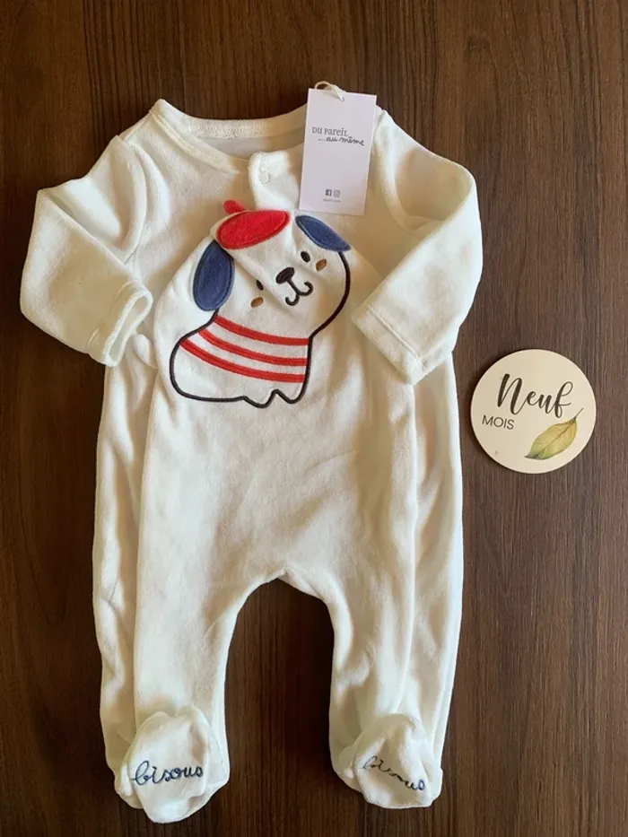 Pyjama velours 9 mois DPAM