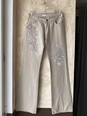 Jean beige évasé fantaisie Liu Jo W30
