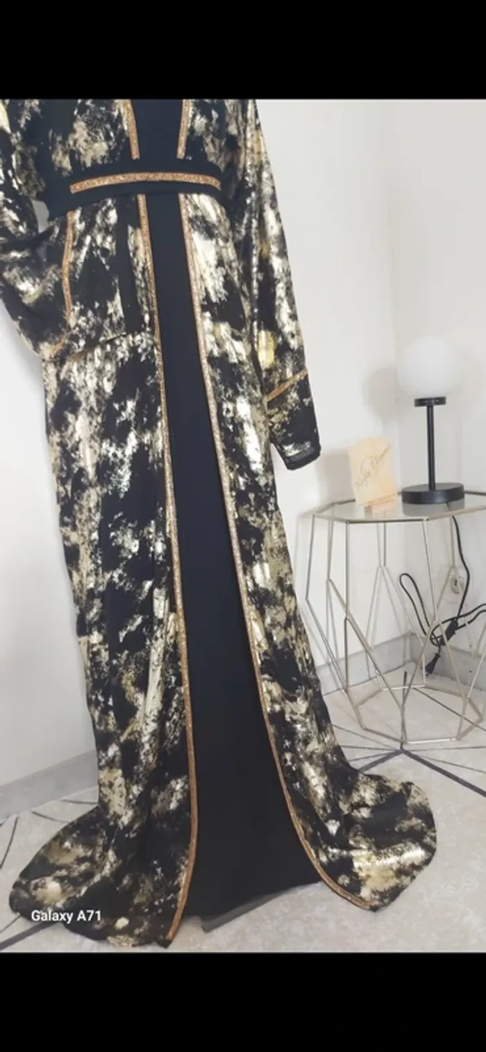 Kimono caftan doré événement neuf - photo numéro 6