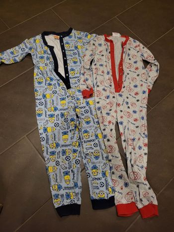 Pyjama  spiderman et minion