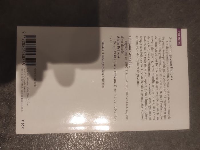 Grenadou paysan français E. Grenadou & A. Prévost - Points Histoire 1978 - photo numéro 3