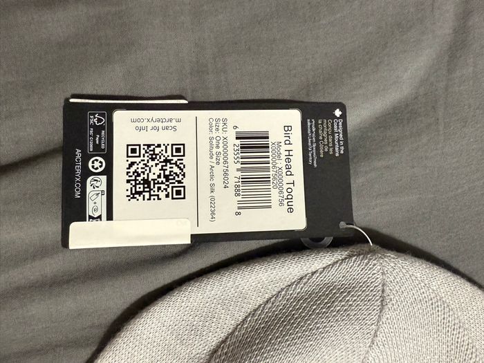 Bonnet Arc'teryx Bird Head Toque Gris Clair Solitude/Arctic Silk - photo numéro 4