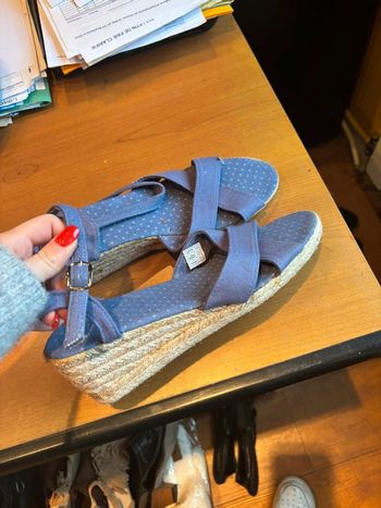 sandales bleue à talons