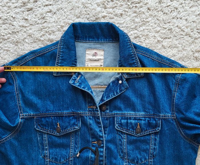 Veste en jean oversize motif drapeau américain au dos Pull&Bear Taille S ou 36 - photo numéro 10